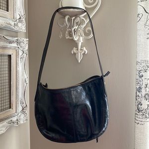 Hobo international shiny leather black purse shoulder bag